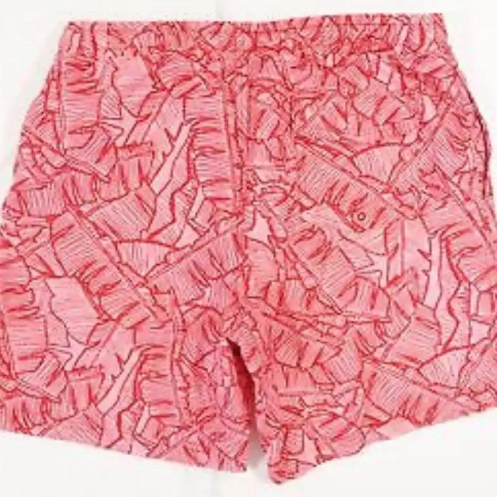 CLUB ROOM Mens Printed Polyester Swim Trunks Tropical Swim Trunks,